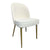 Keane Dining Chair - White Boucle with Gold Legs STS-DC205-GLD