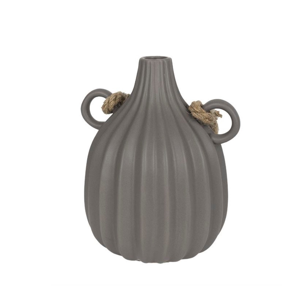 Taupe Ceramic Vase with Rope Detail TJHP0002C3