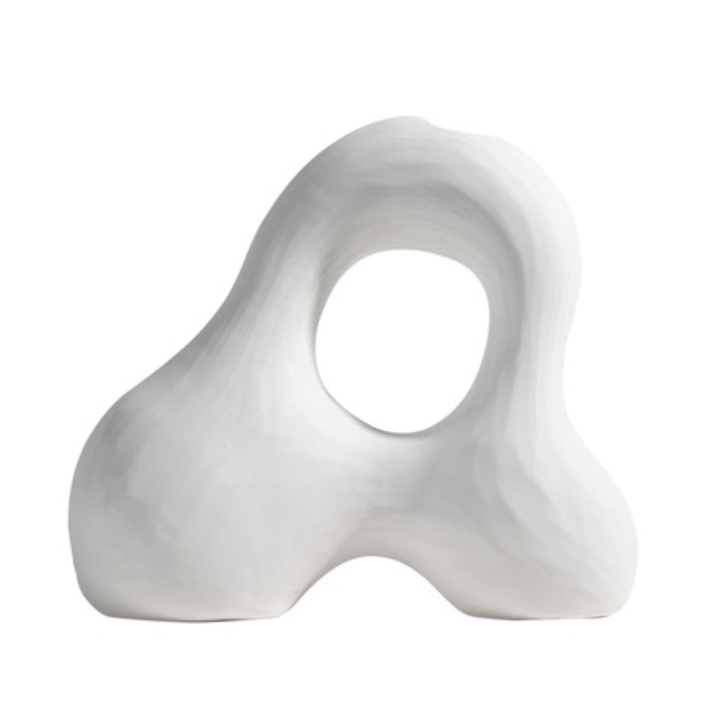 White Abstract Ceramic Vase TP350