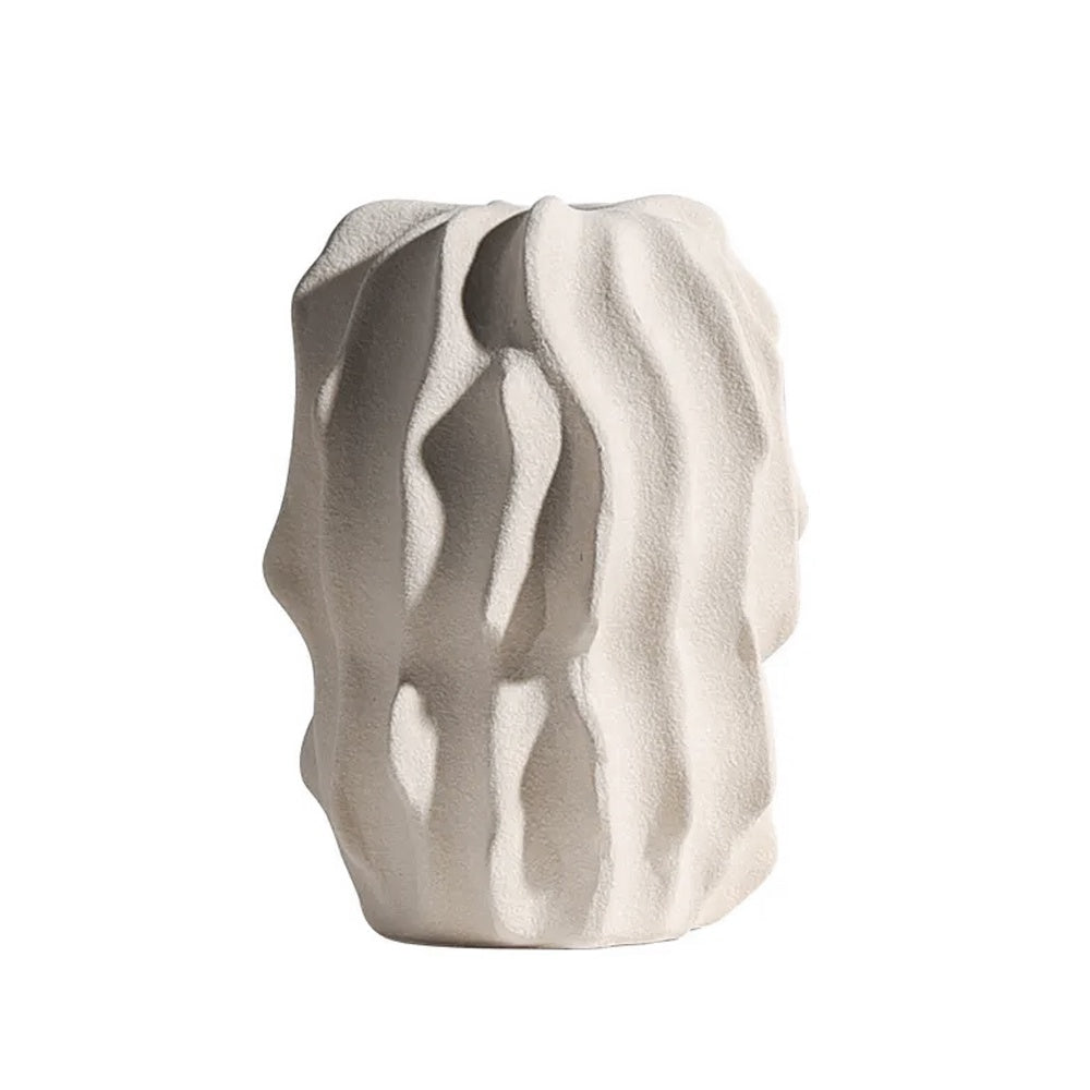 Beige Textured Ceramic Vase TS142B