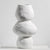 White Textured Irregular Ceramic Vase TS305W