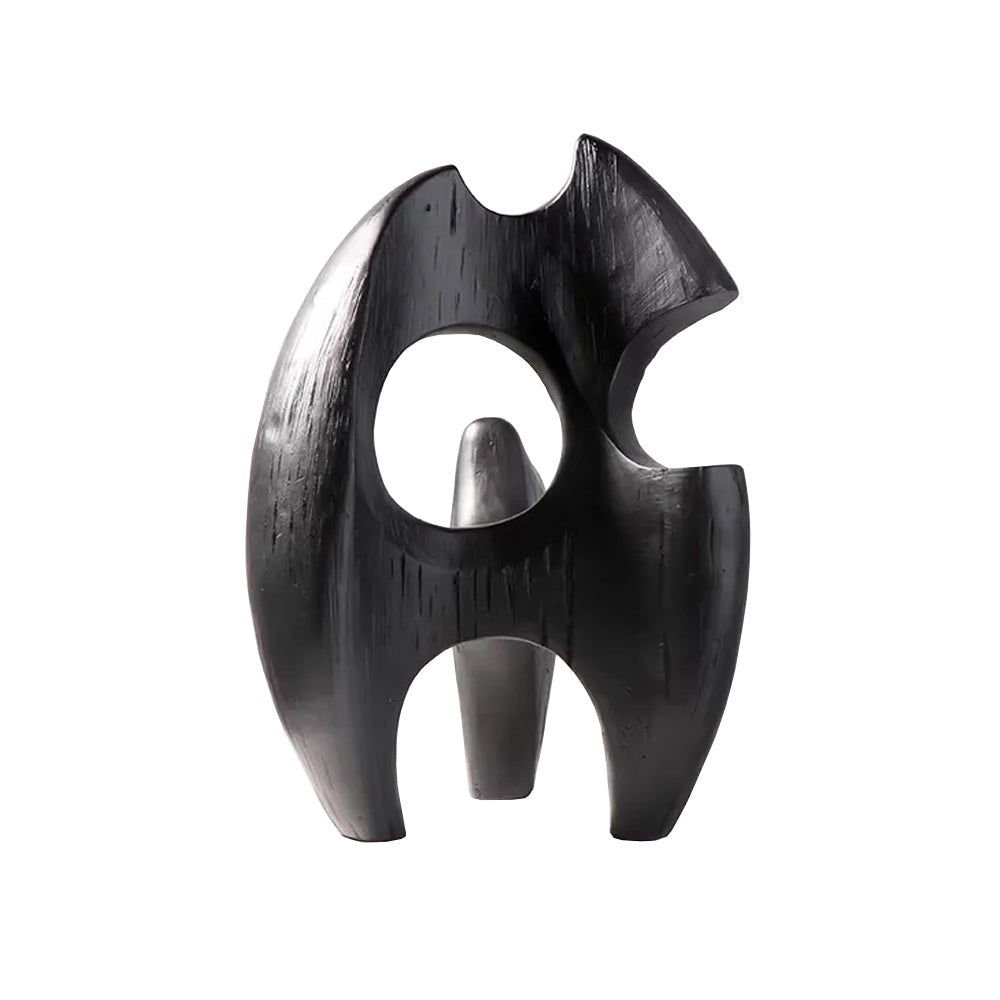 Black Resin Abstract Sculpture TX11108