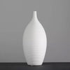 White Ceramic Ribbed Vase X1509-1