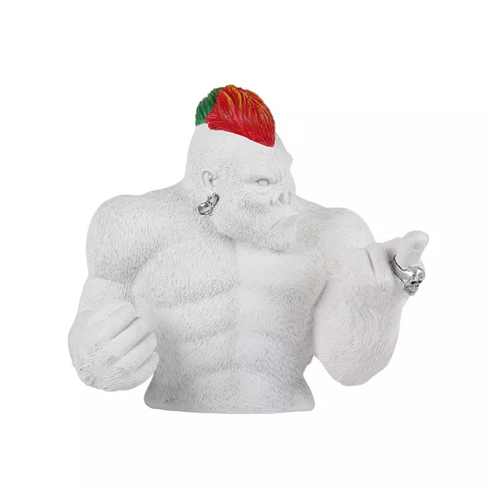 White Resin Gorilla Sculpture - B XL5000-22 W