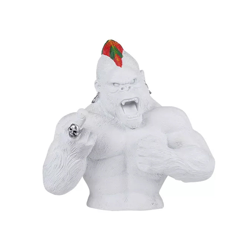 White Resin Gorilla Sculpture - A XL5000-23 W