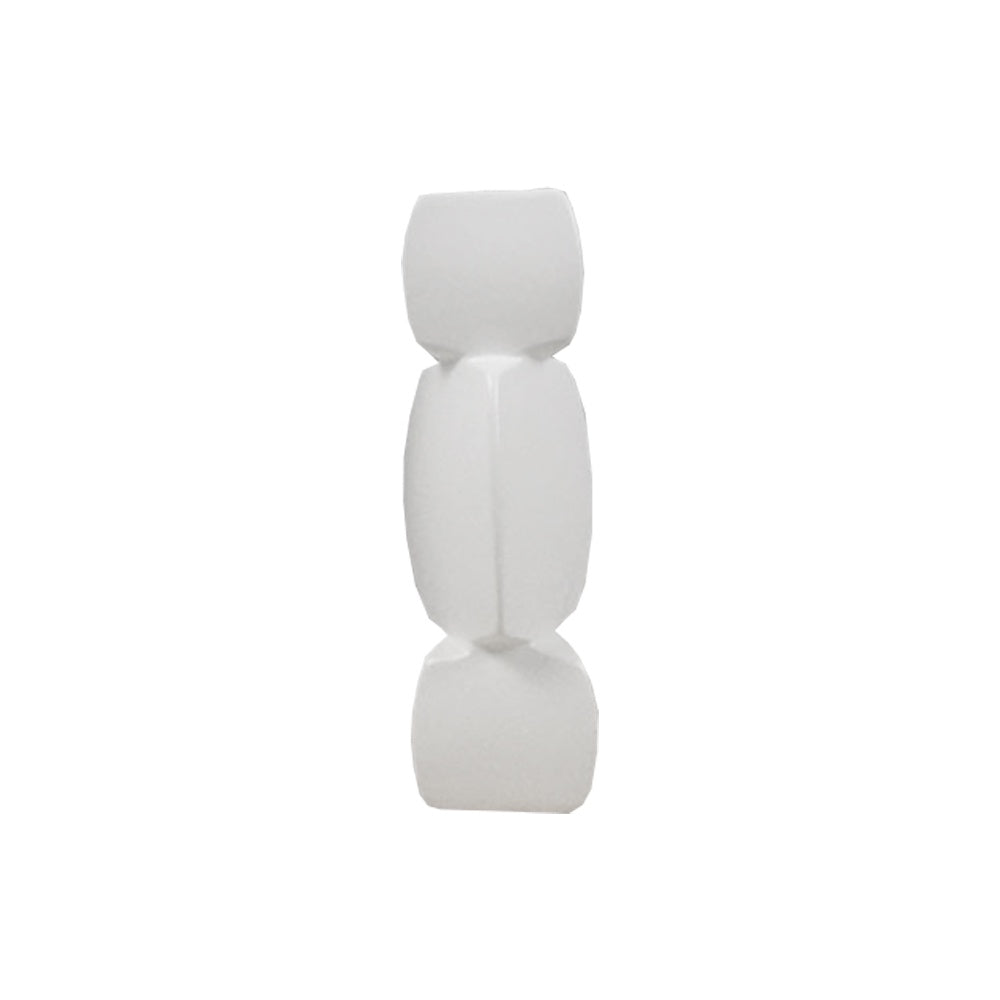 White Ceramic Totem Vase - Medium YD-005