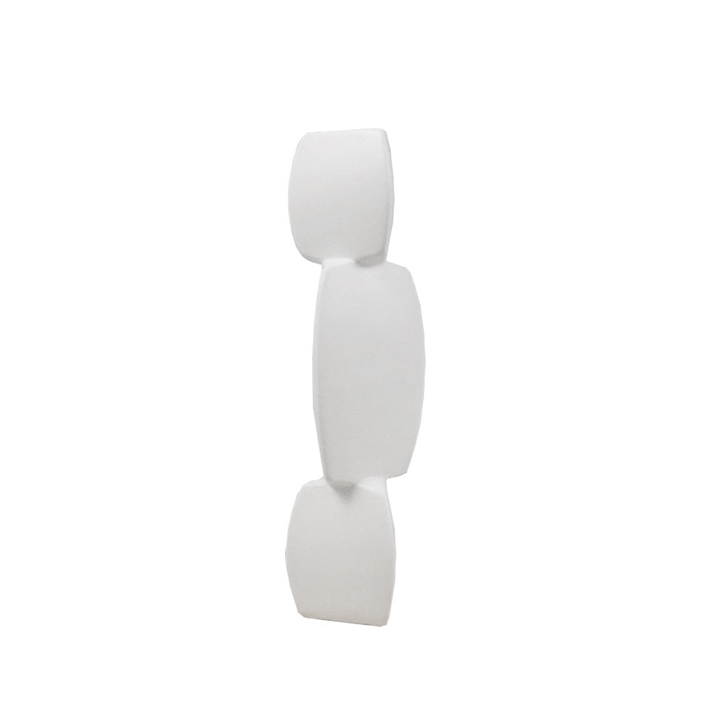 White Ceramic Totem Vase - Large YD-006