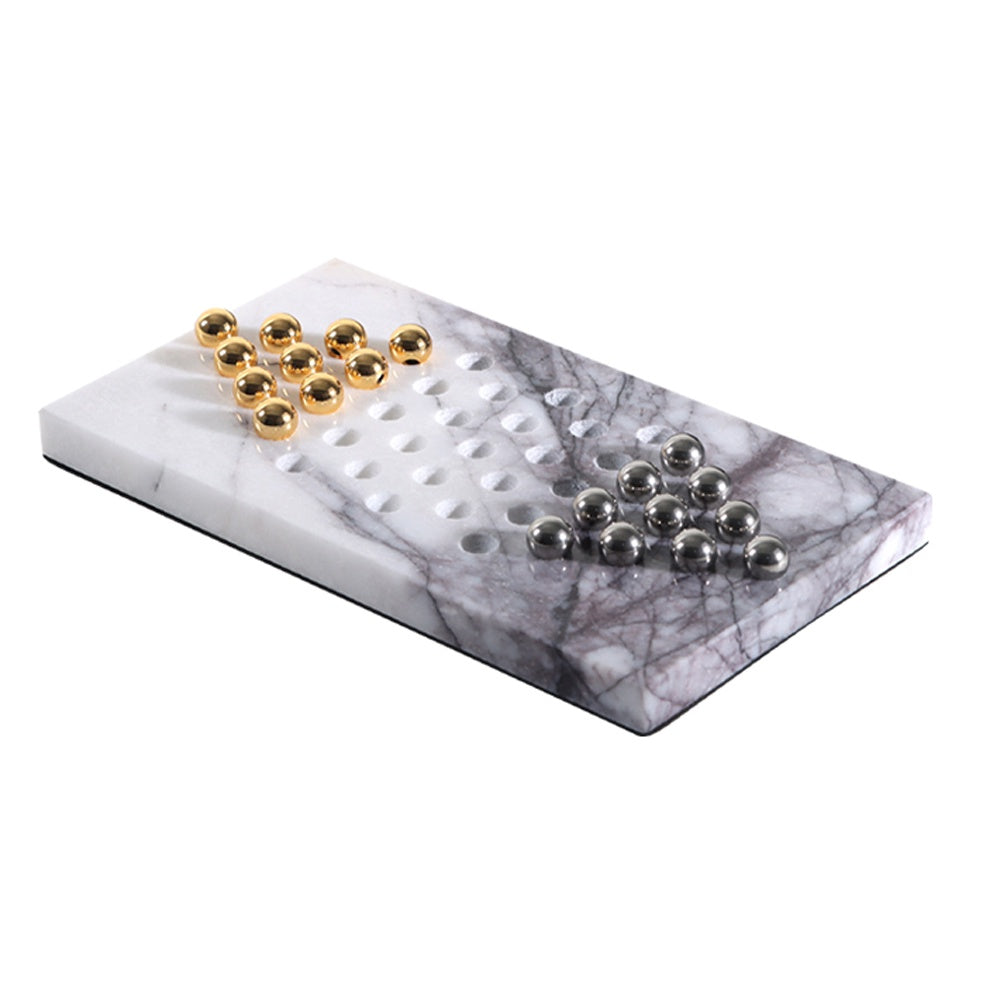 Marble & Stainless Steel Board Game H1374