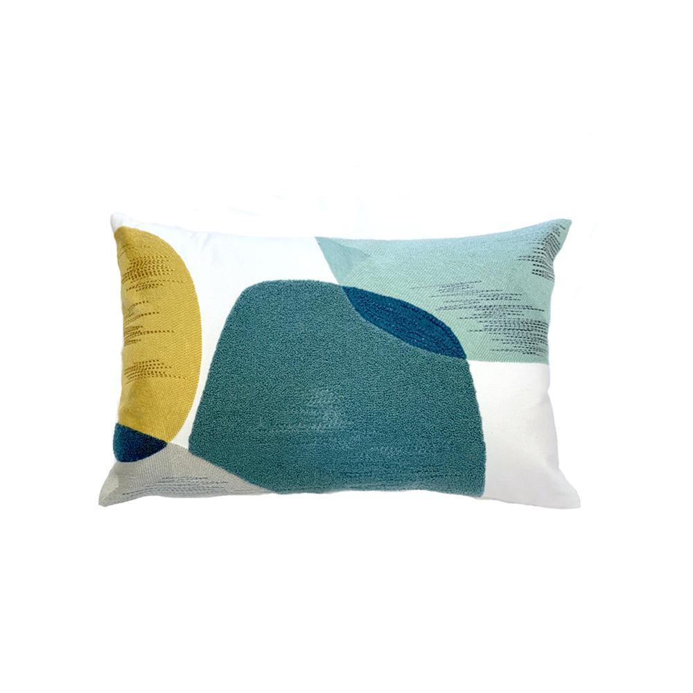 Abstract Geometric Embroidered Cushion MND223