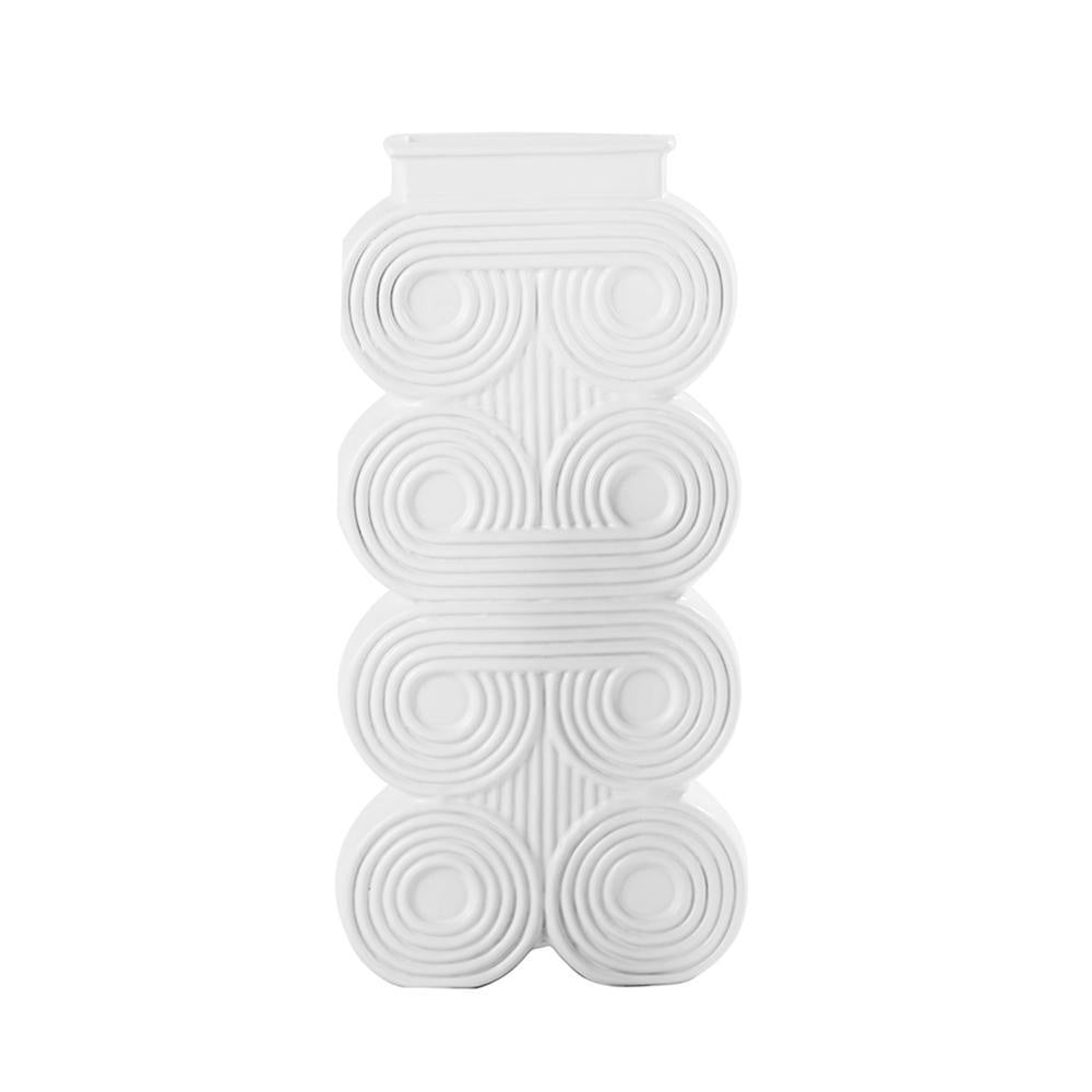 White Ceramic Greek Inspired Vase - Tall 607722
