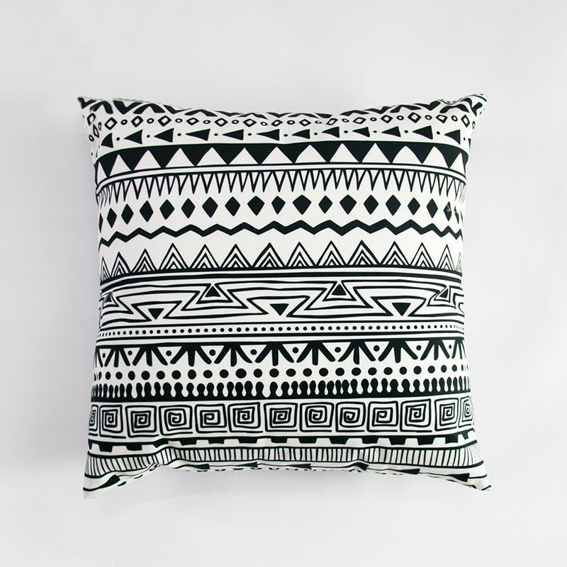 Black & White Tribal Pattern Cushion MND018