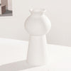 White Ceramic Tall Round Vase ZD-143