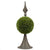 Spired Antique Bronze & Green Faux Boxwood Topiary - Single 35413