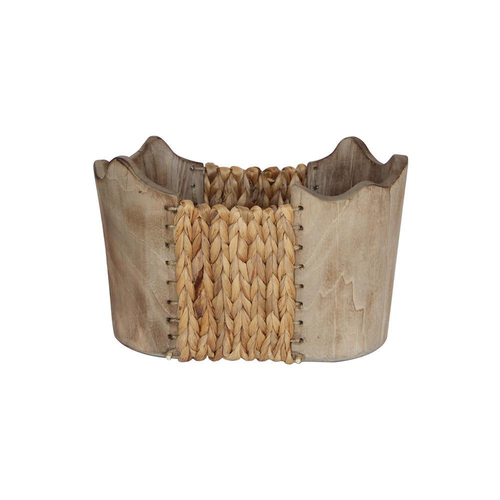 Seagrass & Wooden Planter - Small CF20073