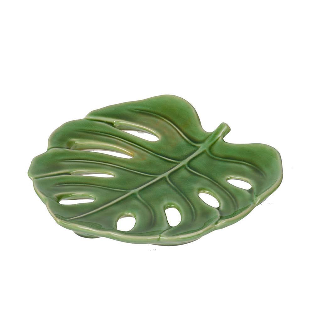 Green Stoneware Decorative Plate 2085