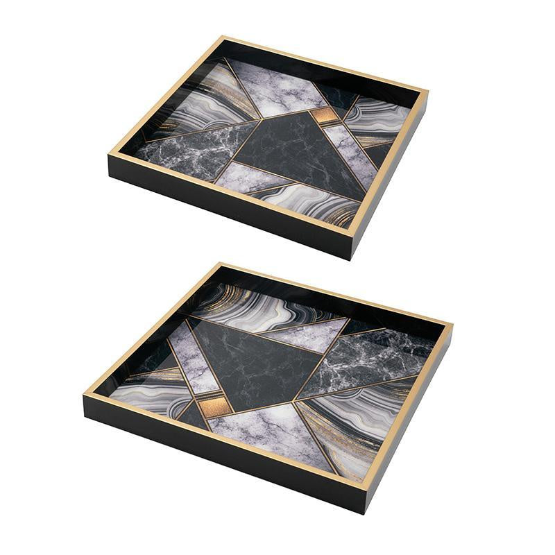 Set of 2 Resin Square Trays 48634-DS