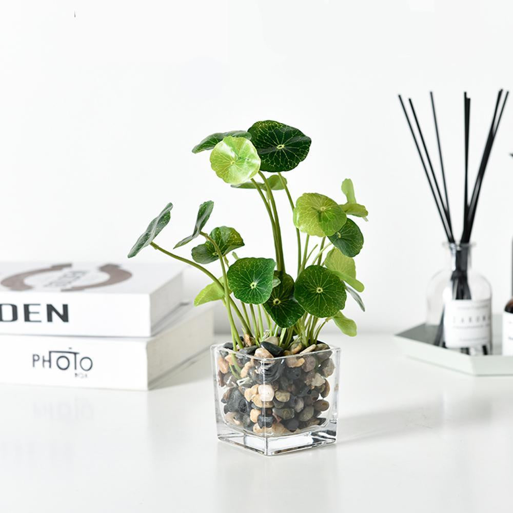 Faux Plant in Glass Pot BJ1158L