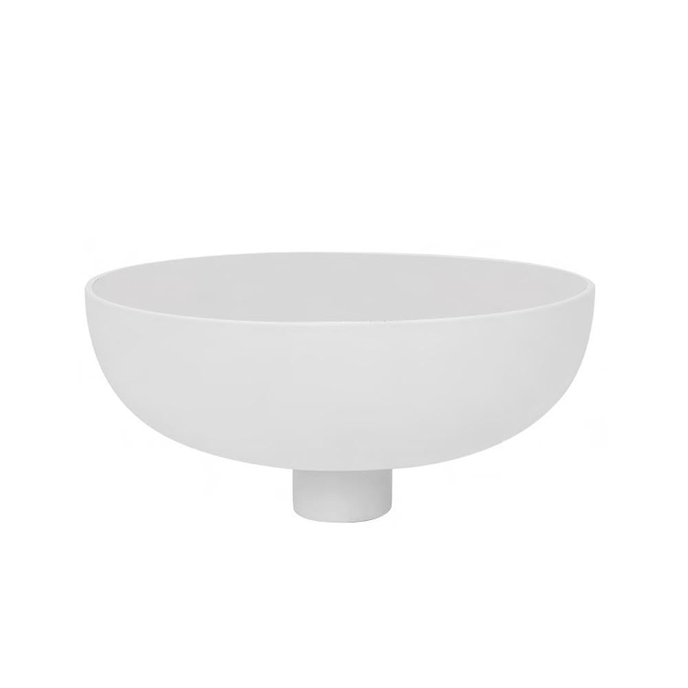 White Ceramic Bowl with Pedestal RYYG3251W