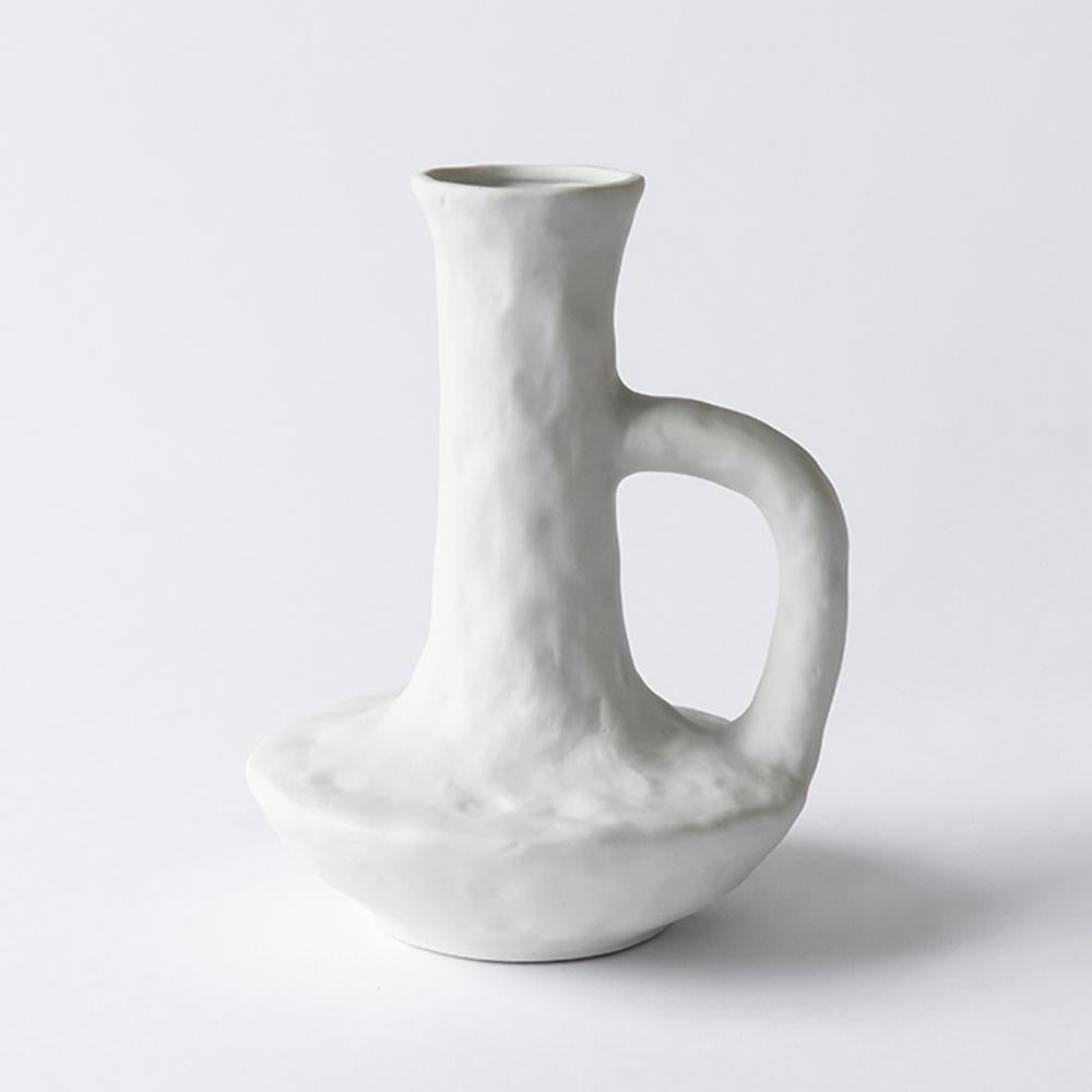 White Textured Ceramic Bud Vase 200106CG-L