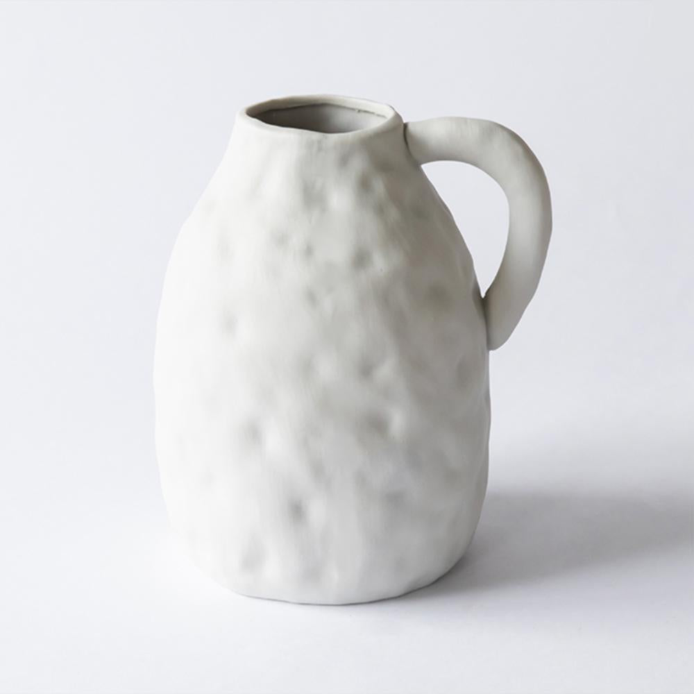 Textured Ceramic Bud Vase with Handle200110CG مزهرية