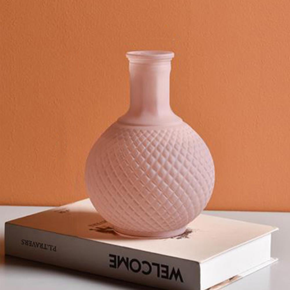 Frosted Glass Vase Pink LT577-P