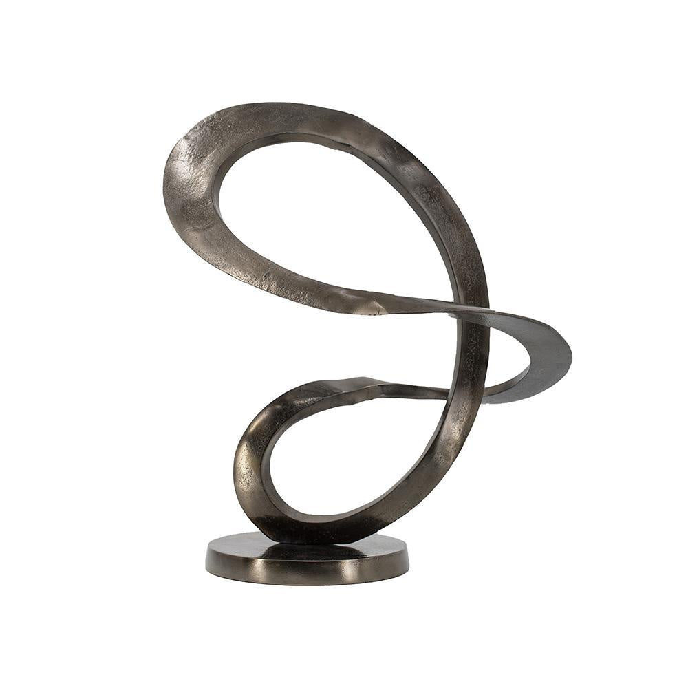 Smoke Black Aluminium Abstract Sculpture 48649-BLAC