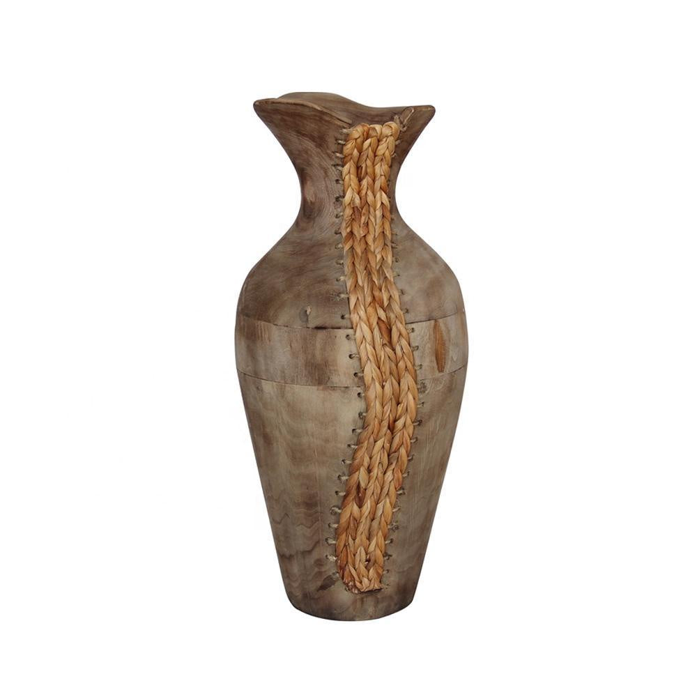 Seagrass & WoodenVase Tall CF20079