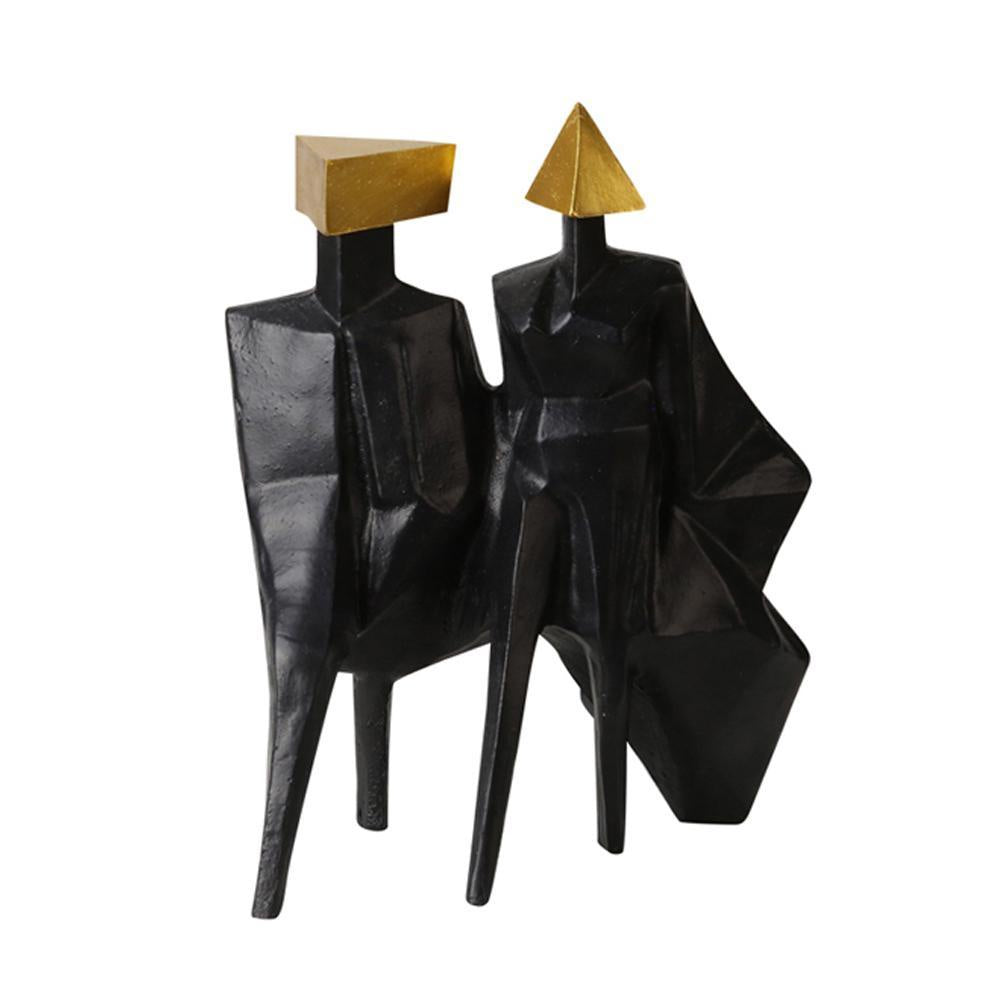 Gold & Black Block Figure Sculpture - A FA-SZ2015A