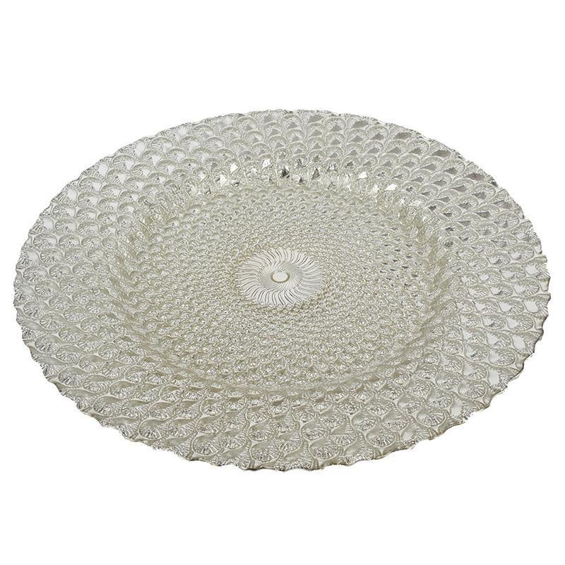 Silver Glass Charger 75843-SILV