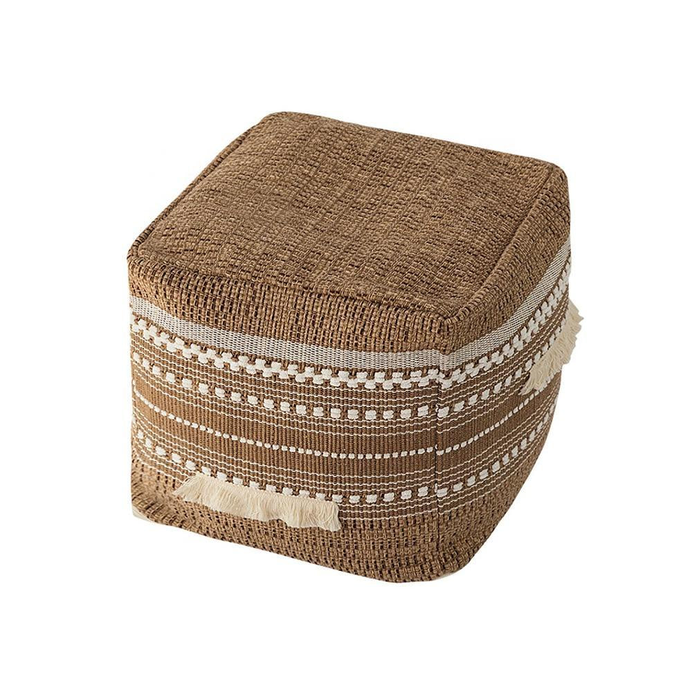 Natural & Ivory Pouf