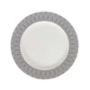 White Dinner Plate with Black Criss-Cross Rim RYHZ0267W1