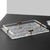 Rectangular Clear Textured Tray with Gold Detail G0208