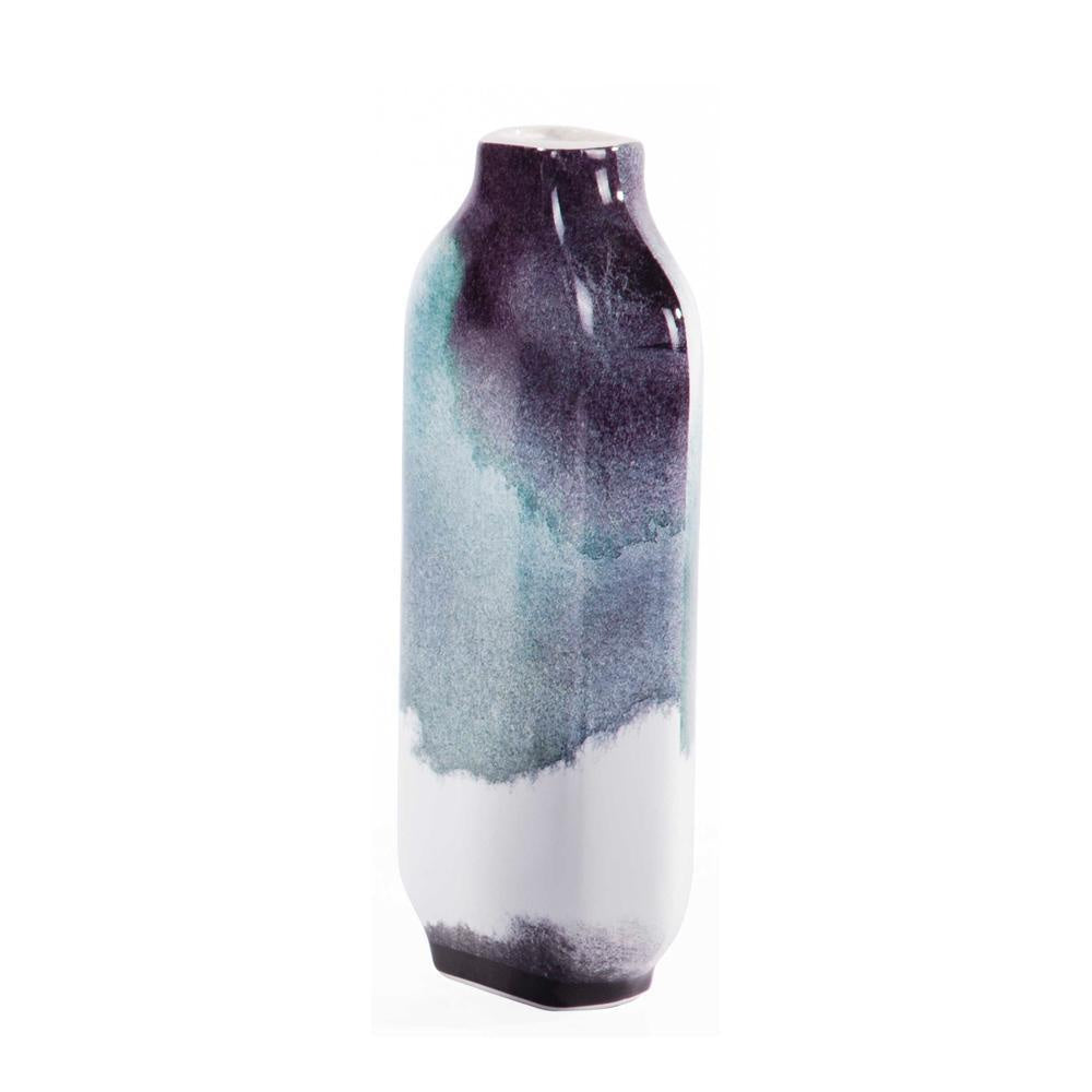 Turquoise, Navy & White Vase - Tall 603172