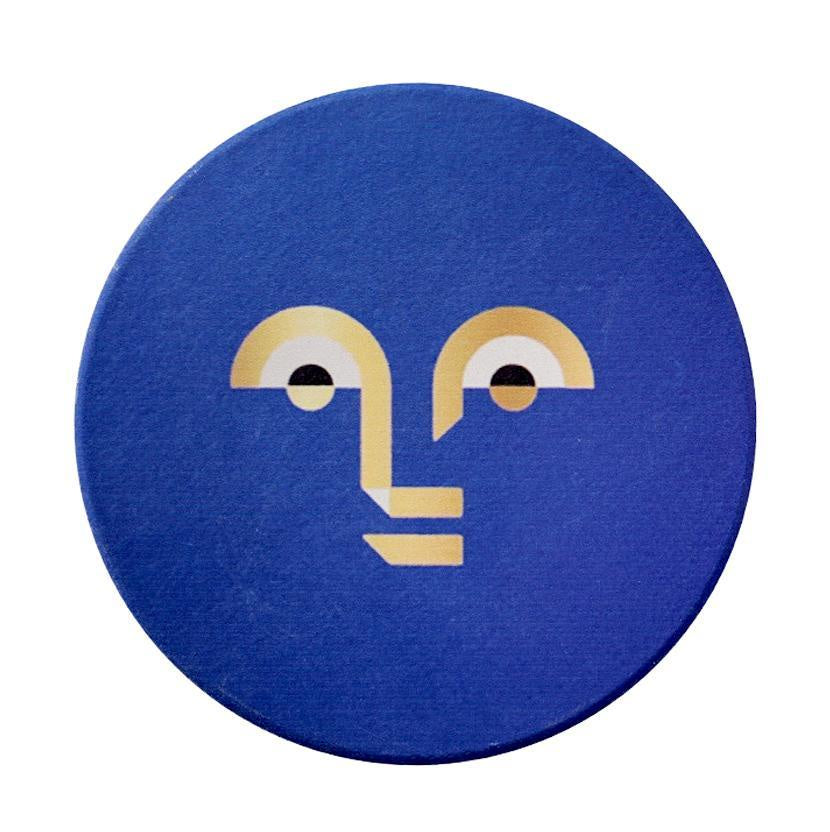 Blue & Gold Cement Coaster