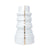 White Ceramic Vase with Gold Stripe - Tall 606065