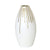 White Ceramic Vase with Gold Drip Detail - Large FA-D1989A