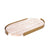 Beige Oval Marble Tray with Metal Siding FB-T2020A