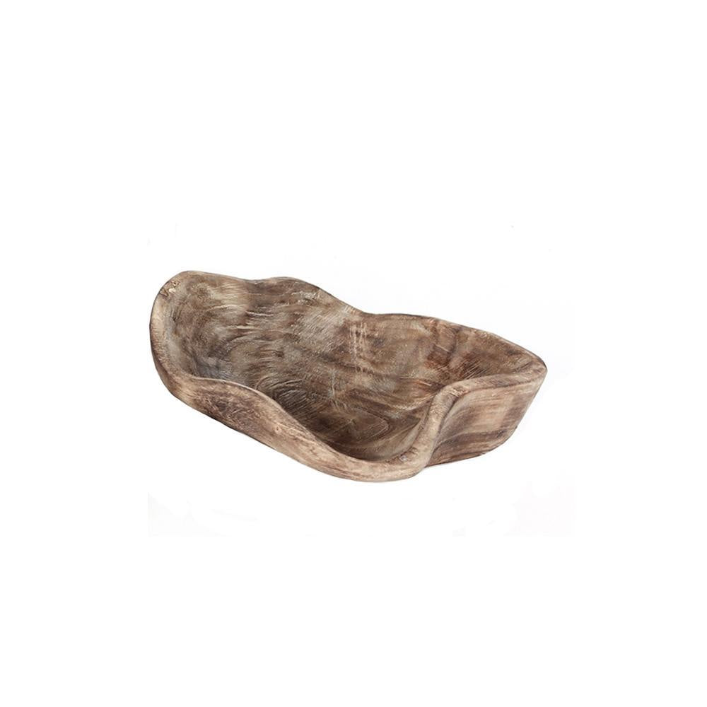 Long Irregular Shaped Wooden Bowl - Medium CF18526B
