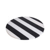 Black & White Striped Marble Round Tray FB-T2109