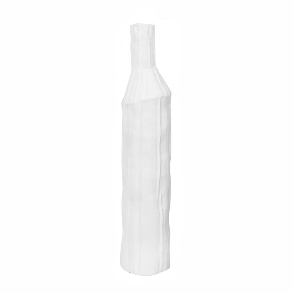 White Creased Ceramic Vase HPYG3415W