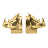 Gold Resin Rhino Bookends Set of 2 77610