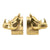 Gold Resin Rhino Bookends Set of 2 77610