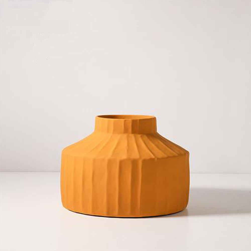 Deep Yellow Ceramic Vase LT566-S-O