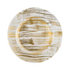 White & Gold Glass Charger 77153