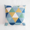 Blue & Yellow Geometric Pattern Cushion MND023