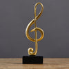 Gold Resin Treble Clef with Black Base SHBA0030104