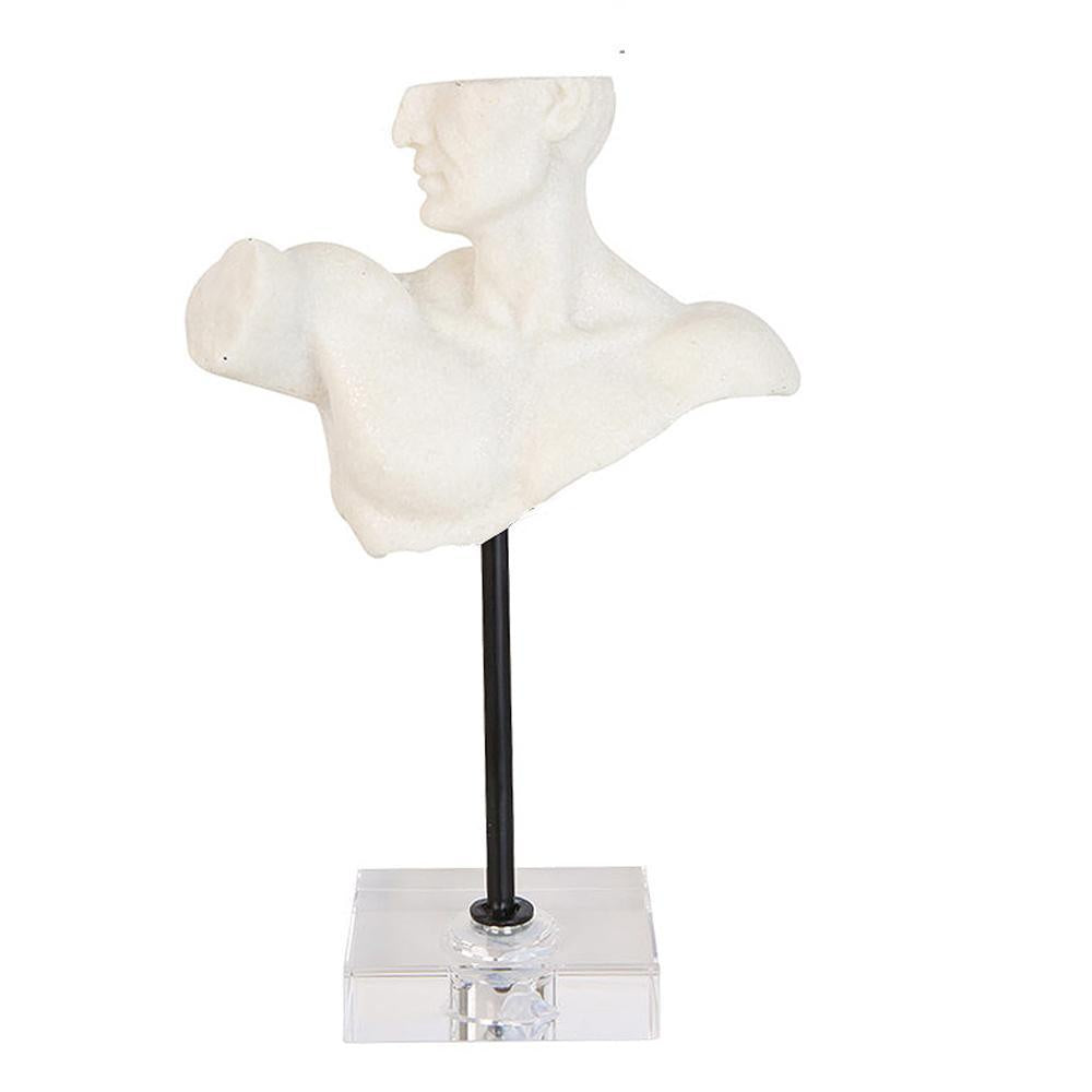 White Male Bust with Acrylic Base FA-SZ1802