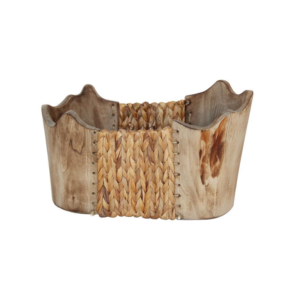 Seagrass & Wooden Planter - Large CF20074