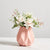 Faux Pastel Floral Arrangement in Pink Ceramic Vase SHZHCE1167-F5