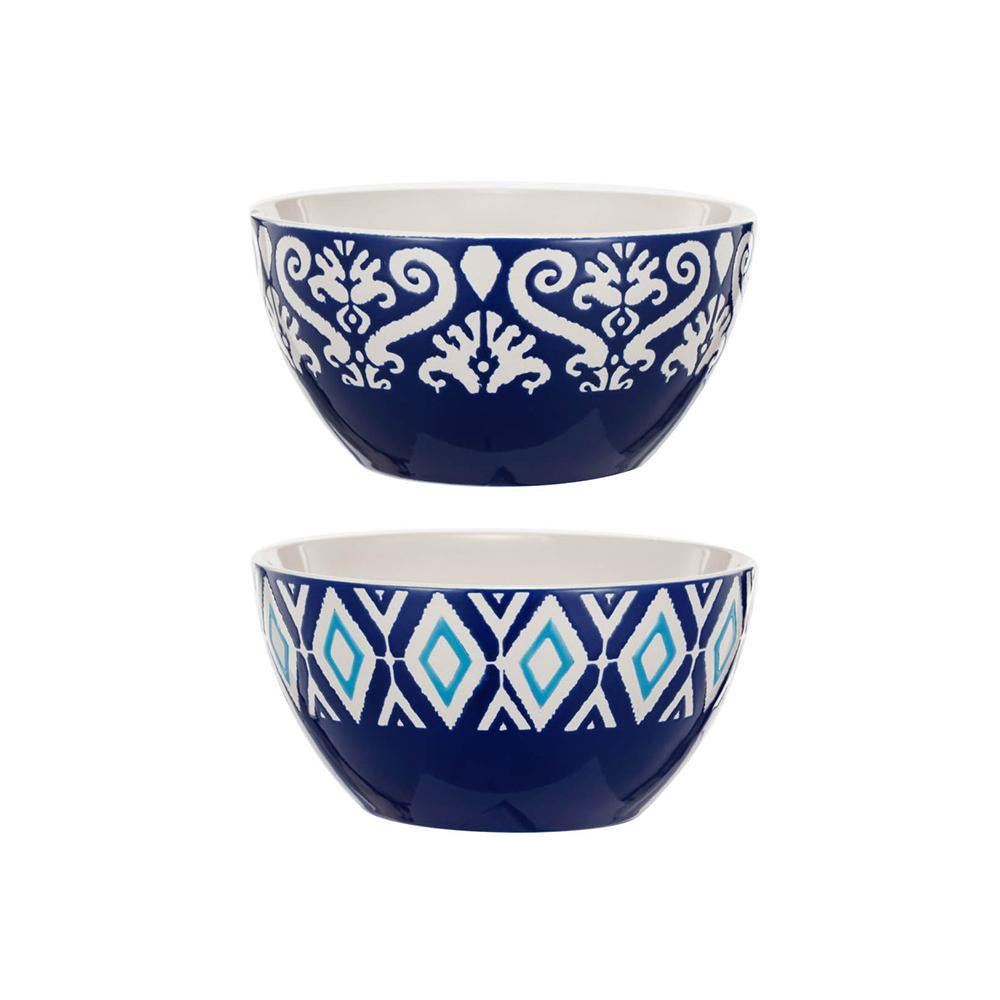 Set of 2 Blue & White Bowls AV0256